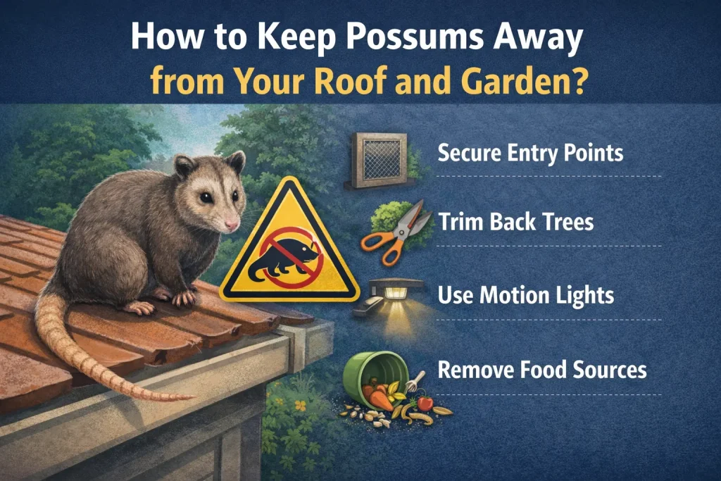 Keep Possums Away from Your Roof and Garden